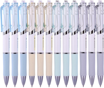 Набор ручек гелев. автоматическая Deli (S11-BK-P) ассорти черн. черн. кор.карт. (12шт) линия 0.5мм резин. манжета - купить недорого с доставкой в интернет-магазине