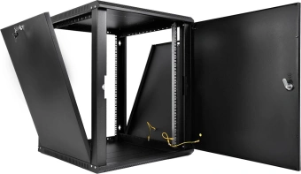 Шкаф коммутационный ЦМО ШРН-Эконом (ШРН-Э-18.650.1-9005) настенный 18U 600x650мм пер.дв.стал.лист 85кг черный 600мм 31кг 180град. 930мм металл - купить недорого с доставкой в интернет-магазине