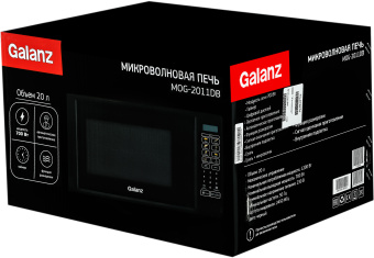 Микроволновая Печь Galanz MOG-2011DB 20л. 700Вт черный - купить недорого с доставкой в интернет-магазине