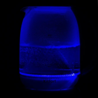 Чайник электрический Kitfort КТ-6140-1 1.7л. 2200Вт белый/фиолетовый корпус: стекло/пластик - купить недорого с доставкой в интернет-магазине