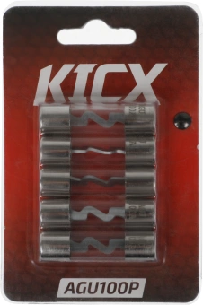 Предохранитель Kicx AGU100P 100A предохранитель AGU-типа AGU100P. Комплект 5 шт в блистерной упаковке (упак.:5шт) - купить недорого с доставкой в интернет-магазине