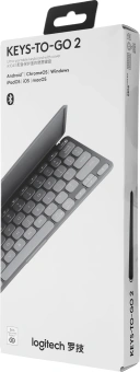 Клавиатура Logitech Keys-To-Go 2 графитовый/черный беспроводная BT slim Multimedia для ноутбука (920-012999) - купить недорого с доставкой в интернет-магазине