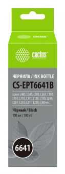 Чернила Cactus CS-EPT6641B T6641 черный 100мл для Epson L100/L110/L120/L132/L200/L210/L222/L300/L312/L350/L355/L362/L366/L456/L550/L555/L566/L1300 - купить недорого с доставкой в интернет-магазине