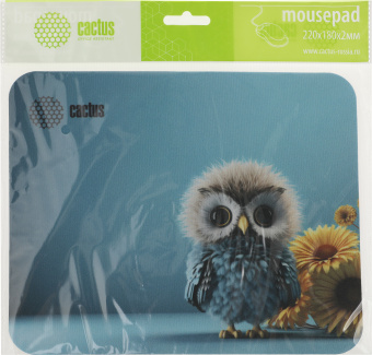 Коврик для мыши Cactus Owl blue 220x180x2мм (CS-MPC-P07XS) - купить недорого с доставкой в интернет-магазине