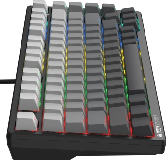 Клавиатура A4Tech MS76 PLUS механическая черный/серый USB Multimedia for gamer LED кабель 1.8м - купить недорого с доставкой в интернет-магазине
