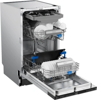 Посудомоечная машина встраив. Midea MID45S485I 1930Вт узкая нержавеющая сталь инвертор - купить недорого с доставкой в интернет-магазине