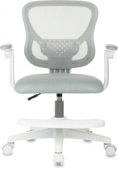 Кресло детское Бюрократ Burokids 3 серый сетка/ткань крестов. пластик подст.для ног пластик белый - купить недорого с доставкой в интернет-магазине