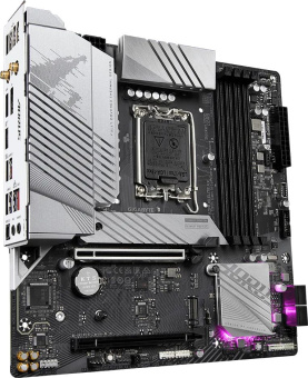 Материнская плата Gigabyte B760M AORUS ELITE AX Soc-1700 Intel B760 4xDDR5 mATX AC`97 8ch(7.1) 2.5Gg RAID+HDMI+DP - купить недорого с доставкой в интернет-магазине