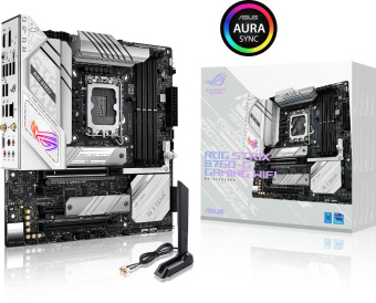 Материнская плата Asus ROG STRIX B760-G GAMING WIFI Soc-1700 Intel B760 4xDDR5 mATX AC`97 8ch(7.1) 2.5Gg RAID+HDMI+DP - купить недорого с доставкой в интернет-магазине