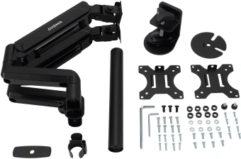 Кронштейн для мониторов ЖК Digma D-MM202D черный 17"-32" макс.9кг крепление к столешнице поворот и наклон - купить недорого с доставкой в интернет-магазине
