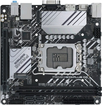 Материнская плата Asus PRIME H610I-PLUS D4-CSM Soc-1700 Intel H610 2xDDR4 mini-ITX AC`97 8ch(7.1) GbLAN+VGA+HDMI+DP - купить недорого с доставкой в интернет-магазине