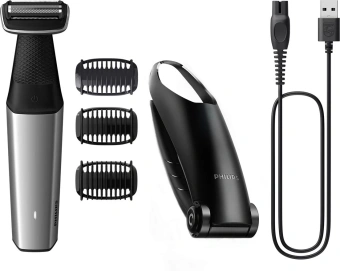 Триммер Philips Series 5000 BG5021/15 серебристый/черный 5Вт (насадок в компл:3шт) - купить недорого с доставкой в интернет-магазине