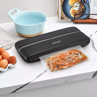 Вакуумный упаковщик Kitfort КТ-1526 110Вт 0.6Бар шир.пак.:27см черный - купить недорого с доставкой в интернет-магазине