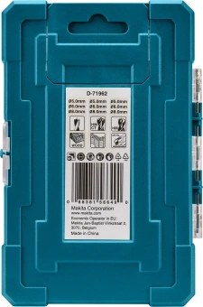 Набор сверл Makita D-71962 по дер/мет/бет (9пред.) для шуруповертов/дрелей - купить недорого с доставкой в интернет-магазине