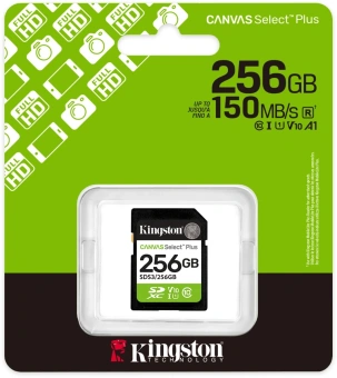 Флеш карта SDXC 256GB Kingston SDS3/256GB Canvas Select Plus V10 w/o adapter - купить недорого с доставкой в интернет-магазине