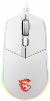 Мышь MSI Clutch GM11 белый оптическая (5000dpi) USB (6but) - купить недорого с доставкой в интернет-магазине