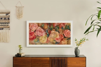 Телевизор QLED Samsung 43" QE43LS03DAUXRU The Frame черный 4K Ultra HD 60Hz DVB-T2 DVB-C DVB-S2 USB WiFi Smart TV - купить недорого с доставкой в интернет-магазине