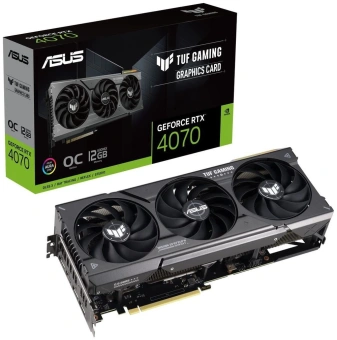 Видеокарта Asus PCI-E 4.0 TUF-RTX4070-O12G-GAMING NVIDIA GeForce RTX 4070 12Gb 192bit GDDR6X 2550/21000 HDMIx1 DPx3 HDCP Ret - цена, купить или заказать с доставкой в интернет-магазине Видеокарта Asus PCI-E 4.0 TUF-RTX4070-O12G-GAMING NVIDIA GeForce RTX 4070 12Gb 192bit GDDR6X 2550/21000 HDMIx1 DPx3 HDCP Ret - купить недорого с доставкой в интернет-магазине