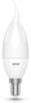 Лампа светодиодная Gauss Basic 1034116 5.5Вт цок.:E14 свеча 180B 3000K св.свеч.бел.теп. (упак.:10шт) - купить недорого с доставкой в интернет-магазине