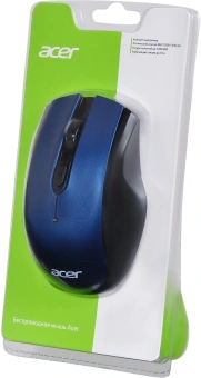 Мышь Acer OMR031 черный/синий оптическая 1600dpi беспров. USB 4but (ZL.MCEEE.008) - купить недорого с доставкой в интернет-магазине