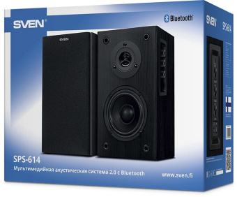 Колонки Sven АС SPS-614 2.0 черный 40Вт BT - купить недорого с доставкой в интернет-магазине