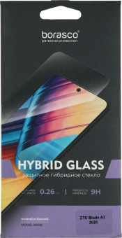 Защитное стекло для экрана BoraSCO Hybrid Glass прозрачный для ZTE Blade A3 (2020) 2.5D антиблик. 1шт. (50120) - купить недорого с доставкой в интернет-магазине