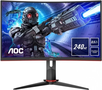 Монитор AOC 27" Gaming C27G2ZE черный/красный VA LED 0.5ms 16:9 HDMI матовая 300cd 178гр/178гр 1920x1080 240Hz FreeSync Premium DP FHD 5.5кг - купить недорого с доставкой в интернет-магазине