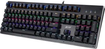 Клавиатура Acer OKW127 механическая черный USB Multimedia for gamer LED (ZL.KBDEE.00H) кабель 1.8м - купить недорого с доставкой в интернет-магазине