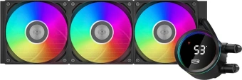 Система водяного охлаждения PcCooler DA360 Pro Digital BK ARGB Soc-AM5/AM4/1200/1700/1851 черный 4-pin Al LCD 300W Ret (DA360PRO-BKAWXL-GL) - купить недорого с доставкой в интернет-магазине