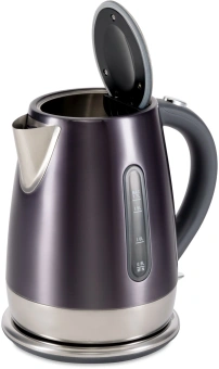 Чайник электрический Hyundai HYK-S7777 1.7л. 2200Вт графит/серебристый корпус: металл - купить недорого с доставкой в интернет-магазине