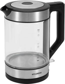 Чайник электрический Hyundai HYK-G3509 1.7л. 2200Вт черный/прозрачный корпус: стекло/пластик - купить недорого с доставкой в интернет-магазине