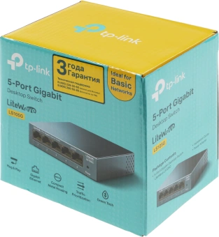 Коммутатор TP-Link LS105G (L2) 5x1Гбит/с неуправляемый - купить недорого с доставкой в интернет-магазине