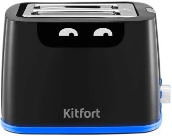 Тостер Kitfort КТ-6410 900Вт черный/синий - купить недорого с доставкой в интернет-магазине