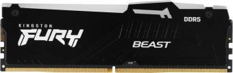 Память DDR5 32GB 5200MHz Kingston KF552C40BBA-32 Fury Beast Black RGB RTL Gaming PC5-41600 CL40 DIMM UDIMM 288-pin 1.25В dual rank с радиатором Ret - купить недорого с доставкой в интернет-магазине