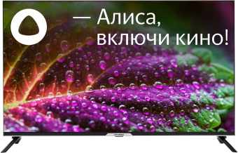 Телевизор LED Hyundai 43" H-LED43BU7003 Яндекс.ТВ Frameless черный 4K Ultra HD 60Hz DVB-T DVB-T2 DVB-C DVB-S DVB-S2 USB WiFi Smart TV - купить недорого с доставкой в интернет-магазине