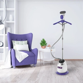 Отпариватель напольный Kitfort КТ-990 1580Вт белый/синий - купить недорого с доставкой в интернет-магазине