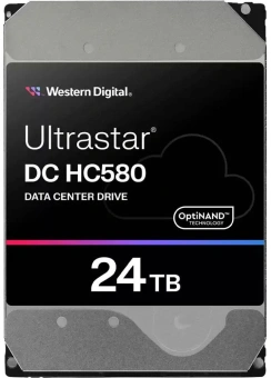 Жесткий диск WD SATA-III 24TB 0F65101 WUH722424ALE604 Ultrastar DC HC580 4KN (7200rpm) 512Mb 3.5" - купить недорого с доставкой в интернет-магазине