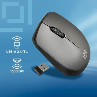 Мышь Оклик 486MW черный/серый оптическая 1600dpi беспров. USB для ноутбука 3but (1196552) - купить недорого с доставкой в интернет-магазине