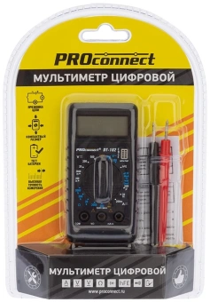 Мультиметр PROconnect М-182 DT-182 цифровой черный (13-3014) - купить недорого с доставкой в интернет-магазине