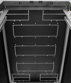 Шкаф серверный ЦМО (ШТК-М-24.6.10-44АА-9005) напольный 24U 600x1000мм пер.дв.перфор. 2 бок.пан. задн.дв.перфор. 700кг черный - купить недорого с доставкой в интернет-магазине