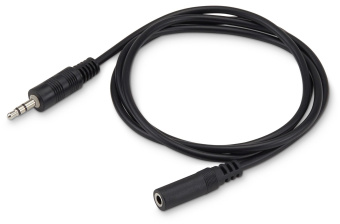 Кабель-удлинитель аудио Buro Jack 3.5 (m)/Jack 3.5 (f) 2м. черный (BAAC003-2) - купить недорого с доставкой в интернет-магазине
