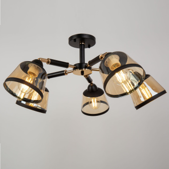Люстра Hiper Lokko H199-5 потолоч. золотистый/черный - купить недорого с доставкой в интернет-магазине