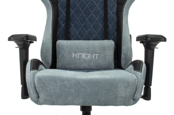 Кресло игровое Zombie VIKING 7 KNIGHT Fabric голубой ткань/эко.кожа с подголов. крестов. металл - купить недорого с доставкой в интернет-магазине