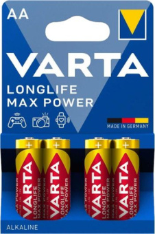 Батарея Varta LongLife Max Power LR6 Alkaline AA (4шт) блистер - купить недорого с доставкой в интернет-магазине