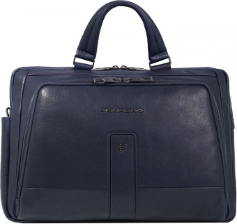 Деловая сумка Piquadro Carl CA6025S129/BLU с отделением для ноутбука темно-синий натур.кожа - купить недорого с доставкой в интернет-магазине
