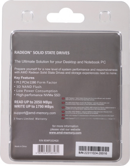 Накопитель SSD AMD PCIe 3.0 x4 1TB R5MP1024G8 Radeon M.2 2280 - купить недорого с доставкой в интернет-магазине