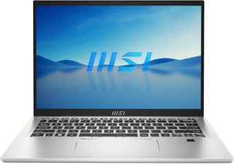 Ноутбук MSI Prestige 14H B12UCX-608US Core i5 12500H 16Gb SSD512Gb NVIDIA GeForce RTX 2050 4Gb 14" IPS FHD+ (1920x1200) Windows 11 Home Multi Language silver WiFi BT Cam (9S7-14F122-608) - купить недорого с доставкой в интернет-магазине