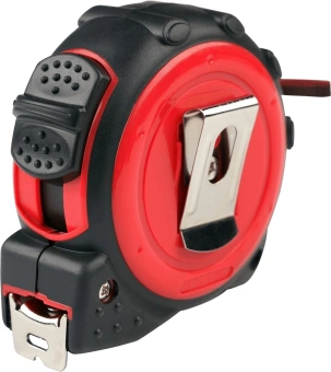 Рулетка строительная Amo R305 дл.полотна 5м изм.шкала в см зацеп простой красный/черный (851513) - купить недорого с доставкой в интернет-магазине