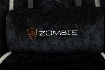 Кресло игровое Zombie Drift/F черный/серый крестов. пластик подст.для ног - купить недорого с доставкой в интернет-магазине