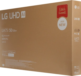 Телевизор LED LG 50" 50UA75009LA.ARUG черный 4K Ultra HD 60Hz DVB-T DVB-T2 DVB-C DVB-S DVB-S2 USB WiFi Smart TV - купить недорого с доставкой в интернет-магазине